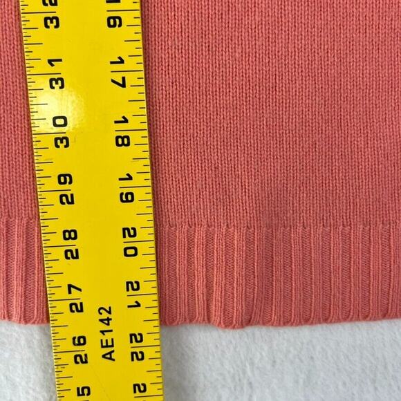 Sutton Studio Sweater Womens Small Petite Soft Salmon Pink Cashmere Turtleneck - Picture 5 of 8